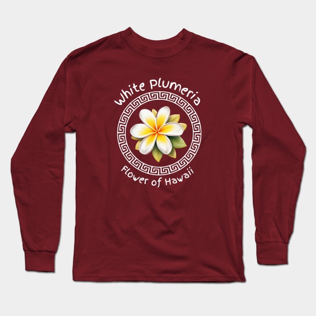 White Plumeria Long Sleeve T-Shirt by Hayden Mango Collective 